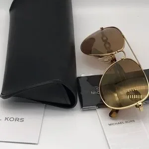 MICHAEL KORS SUNGLASSES OMK 1003 GOLD/GOLD 58  POLARIZED NWT & CASE Michael Kors Collection | Accessories | Michael Kors  main image 2